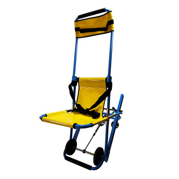 上下楼急救转移担架疏散转移椅铝合金折叠担架 履带式楼梯担架黄色