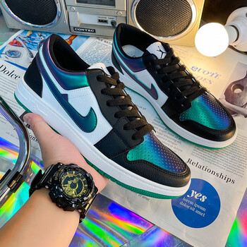 鞋透气学生篮球鞋莆田空军一号男女同款情侣鞋女 aj205变色龙  35