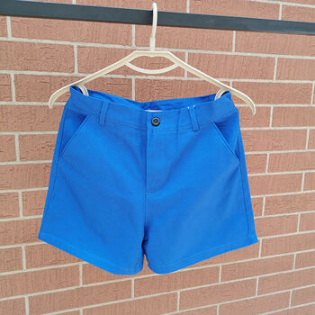 装弹力腰带高正装夏季休闲短裤男夏季西装裤定制联名款蓝色m90斤105斤