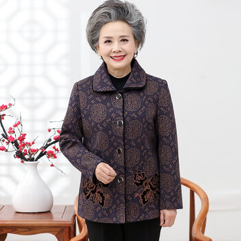 俞兆林老年人春秋装女短外套奶奶装唐装607080岁老太太衣服妈妈春秋装