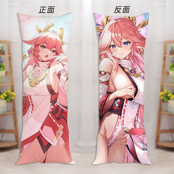挽刻原神周边八重神子等身抱枕成人二次元手办动漫床上玩偶靠垫枕定制