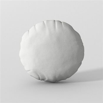 定做棉麻纯色圆形枕头圆抱枕枕芯靠枕靠垫小圆枕头米白色40圆枕套枕芯