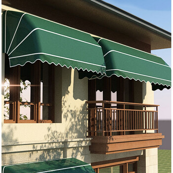 【京荐优品 】可伸缩遮雨棚 法式弧形遮阳棚装饰蓬可伸缩式别墅阳台