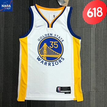 nasalikenba勇士队新赛季球衣蓝球服nba30号11号汤勇士队白色35号