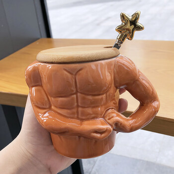 杯搞笑稀奇古怪水杯恶搞生日礼物  男生马克杯搞怪猛男肌肉杯子女生