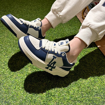 mlb韩国代购男女同款板鞋厚底学长鞋时尚撞色休闲运动鞋道奇队43