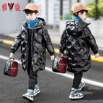 童装>羽绒服>雅鹿>雅鹿男童羽绒服新款男孩冬装中长款羽绒服儿童冬季
