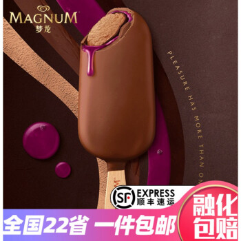 21支夢龍magnum黑巧藍莓雙重脆層流心脆皮雪糕巧克力冰淇淋黑巧藍莓