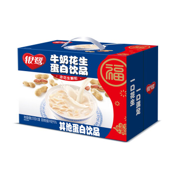 银鹭 花生牛奶口味 复合蛋白质饮料 370g*12罐 整箱