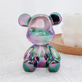 贝瓦果冻色电镀树脂摆件盲盒玩偶可爱摆件家居装饰交个朋友抖音网红七