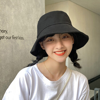 中学生太阳帽女生渔夫帽少女戴的气质款韩版夏季款防春秋天遮阳子