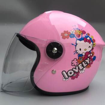 儿童男孩10岁以上冬款小孩蜘蛛侠电动车护耳安全帽四季通用款四季粉色