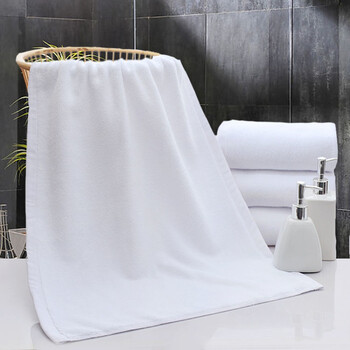 批发酒店白毛巾宾馆美容院加厚大浴巾足疗洗浴专用面巾600克21股70150