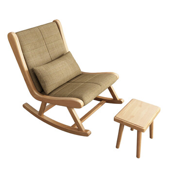 【包上楼安装】懒人沙发椅实木摇摇椅大人客厅休闲懒人躺阳台沙发午睡