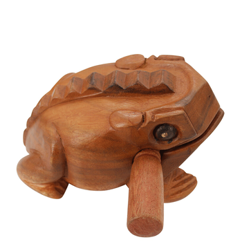 木质蟾蜍器刮棒蛙鸣筒材木鱼敲击乐器木鱼雕蛙打击发音乐器5号一个带