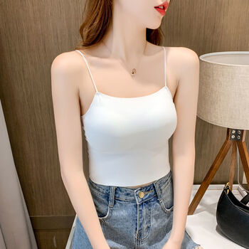 内搭上衣百搭打底背心女美背内衣抹胸短款裹胸夏白色真无痕s75100斤