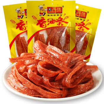 儿时回忆8090后小时候五毛钱零食一整箱大辣片批发 38克*10包香油条