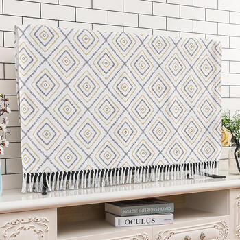 开机不取电视机罩防尘罩套挂式55英寸液晶电视机防尘盖布布艺新款电视