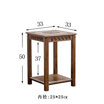 凯琳瑞边几角几电话置物花架实木客厅迷你小茶几方几桌边柜茶水置物胡桃色雕刻小号花台 图片价格品牌报价 京东