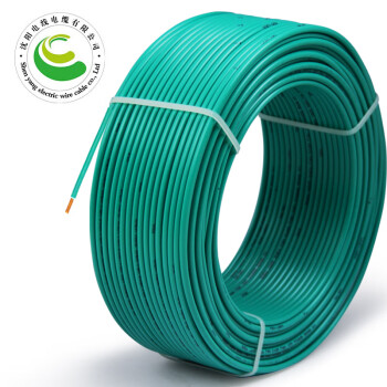 沈阳电线电缆有限公司-ZR-BV-450/750V-1X6mm²国标铜芯电线阻燃单芯硬线-95米捆-绿色
