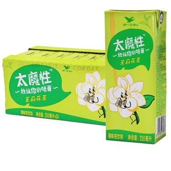 统一太魔性250ml*24盒12盒柠檬红茶茉莉花茶酸梅汤橙汁果味茶饮料 太