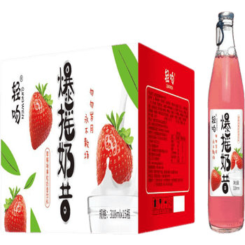轻吻奶昔饮料 15瓶整瓶装 网红果汁草莓奶昔黄桃奶昔芒果小青柠饮料