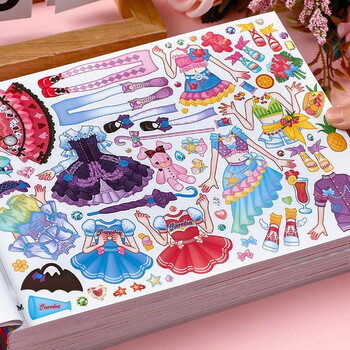 美丽公主换装贴纸书儿童玩具女孩元气少女6岁3贴贴纸粘贴画zp8 叮当牛