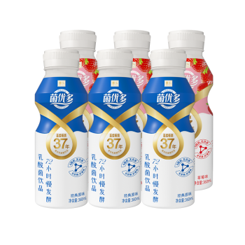 tlxt菌优多经典乳酸菌饮品ad钙360ml*6酸奶益生菌慢发酵牛奶饮品 草莓