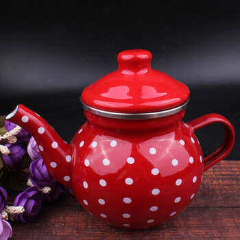 郦狼搪瓷油壶新疆民族风搪瓷奶茶壶烧水壶油壶醋壶咖啡壶泡茶凉水壶珐