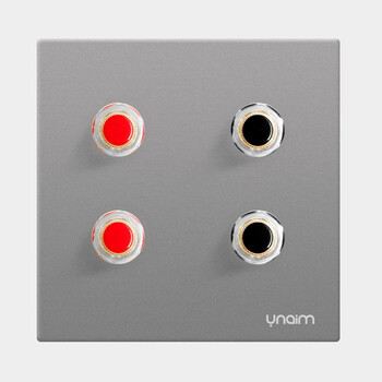 优耐美国际电工86型音响开关插座面板二四孔位接线音频接口旋钮家庭