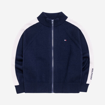 汤米希尔费格tommyhilfigertommy儿童装女童针织毛衣外套2023秋冬小童