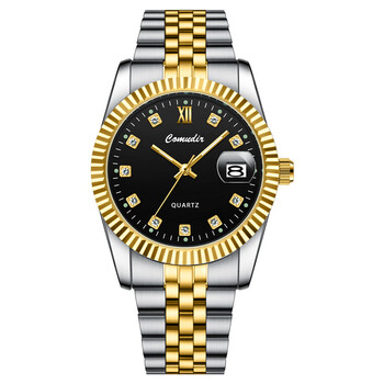 卡慕迪(comudir)手表男士手表情侣一对夜光日历防水女表石英表抖音一