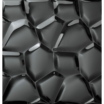马赛克瓷砖背景墙艺术镜面水波纹不规则大块墙砖 镜面黑 黑色金属镜面