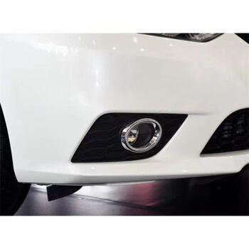 酷圣茂适用16171819款新款轩逸前雾灯罩新轩逸雾灯框雾灯饰盖雾灯框带