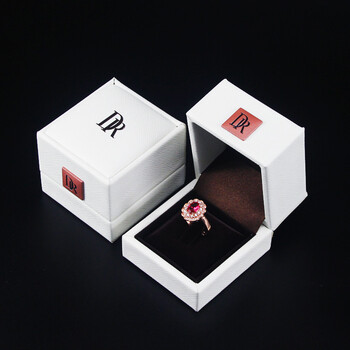 dr钻戒包装盒 dr戒指盒求婚礼钻戒盒子对戒盒项链盒证书双开首饰盒