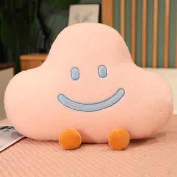 韩国ins棉花糖超软笑脸云朵可爱创意小清新家居抱枕床上睡觉靠垫笑脸