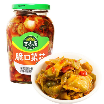 吉香居榨菜爽口小鹹菜下飯菜開胃酸菜泡菜脆口菜心豇豆426g*2瓶裝脆口菜心426g*2【圖片價格品牌報價】-京東