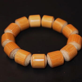 rjt实心玉竹手串手工金丝竹老高密红皮玉化老料红男女文玩手串念佛珠