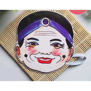 唯利多新款幼儿园表演纸头饰人物角妈妈扮演面具儿童游戏演出动物面具