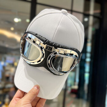 斐卡薇飞行员帽子飞行员帽子男士韩版个性墨镜棒球帽ins潮酷街头嘻哈