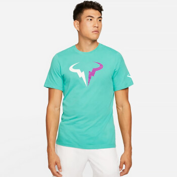 卡锐志 2022年纳达尔夺冠网球比赛速干短袖上衣男网球服 薄荷绿 S/160