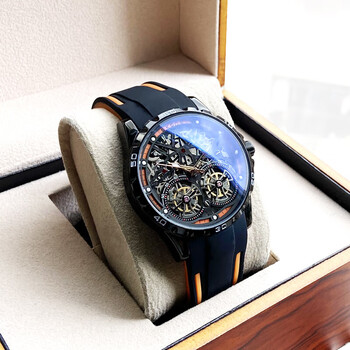 卡西欧联名款双陀飞轮男士潮流手表男款全自动机械表镂空防水时尚学生