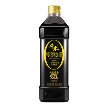 千禾 酱油 380天特级生抽 酿造酱油1L 使用未加碘食用盐 不加添加剂