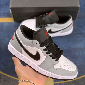 hkzl莆田【纯原高品质】aj1烟灰low男鞋女鞋低帮影子黑红脚趾白黑 乔1