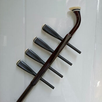 四胡圆杆扁杆雕花杆乐器配件琴杆四胡配件二胡配件配轴松香105米长轴