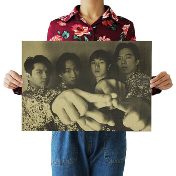 海报继续摇滚吧摇滚手势复古重金属摇滚纸装饰画t深灰色beyond51355cm