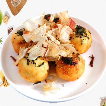 众兴岑速冻章鱼小丸子1kg40粒包章鱼烧章鱼丸章鱼切粒油炸商用x2