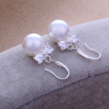 bepositive耳环长款925银珍珠耳环夏季复古新款珍珠耳坠长款气质浅