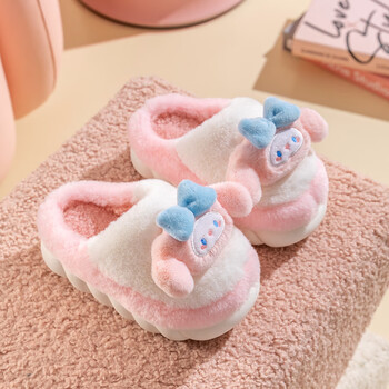 新款库洛米室内女孩毛毛拖鞋玉桂狗女生粉色2829码内长185cm约555岁