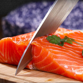 魃鲜新疆三文鱼刺身中段 新鲜三文鱼中段 切好发货